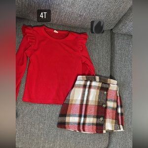 Girls blouse and skirt set